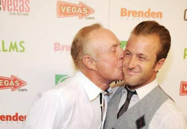 Kact Byxbee's partner, Scott Caan, and his famous father, James Caan.